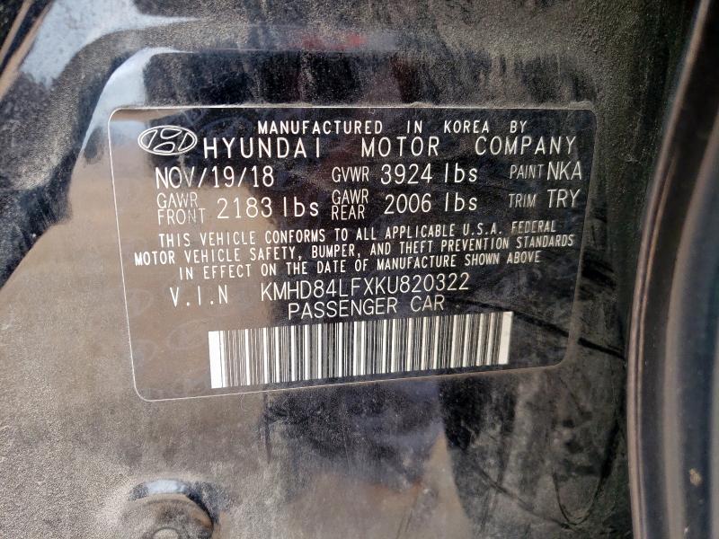 2019 HYUNDAI ELANTRA SE - KMHD84LFXKU820322