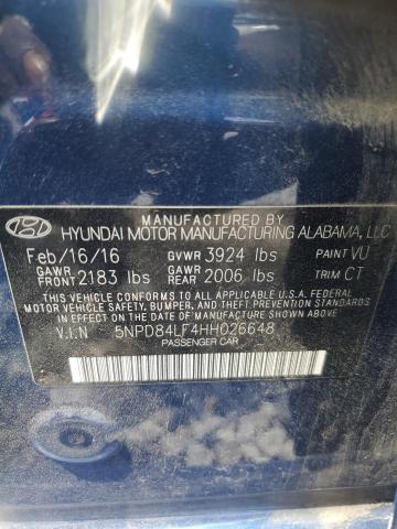 2017 HYUNDAI ELANTRA SE 5NPD84LF4HH026648