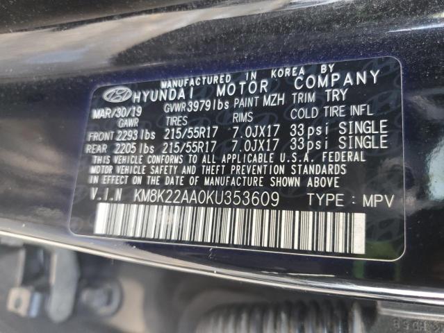 2019 HYUNDAI KONA SEL - KM8K22AA0KU353609