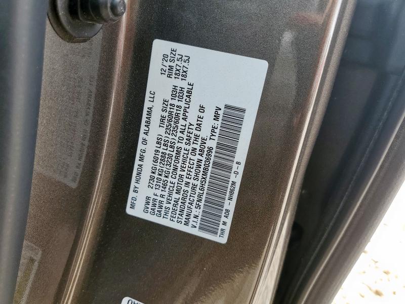 2021 HONDA ODYSSEY EX 5FNRL6H5XMB036996