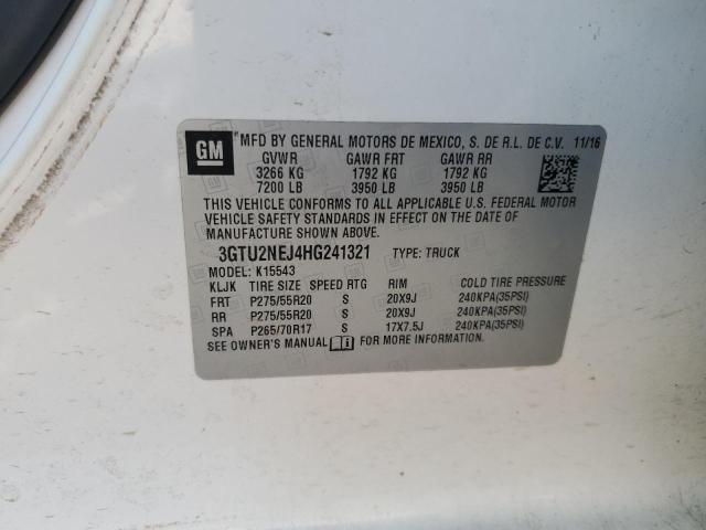 2017 GMC SIERRA K15 3GTU2NEJ4HG241321