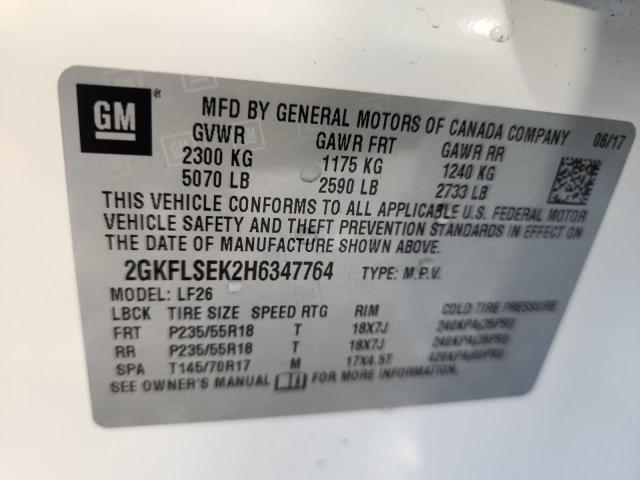 2017 GMC TERRAIN SL 2GKFLSEK2H6347764