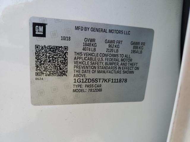 2019 CHEVROLET MALIBU LT - 1G1ZD5ST7KF111878