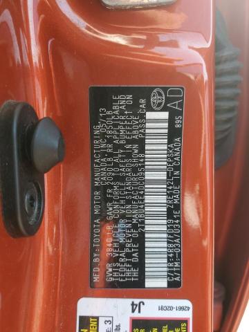2013 TOYOTA COROLLA BA - 2T1BU4EE4DC095148