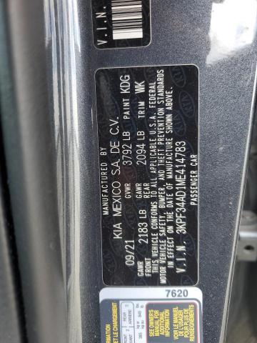 2021 KIA FORTE GT L 3KPF34AD1ME414783