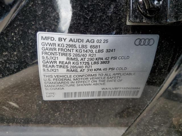 2025 AUDI Q7 PREMIUM WA1LVBF71SD025994
