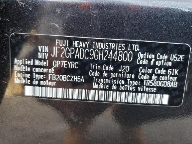 2016 SUBARU CROSSTREK JF2GPADC9GH244800