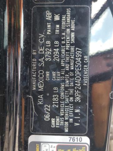2023 KIA FORTE LX 3KPF24AD0PE504997