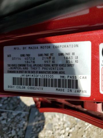 2015 MAZDA 3 GRAND TO JM1BM1M30F1223505
