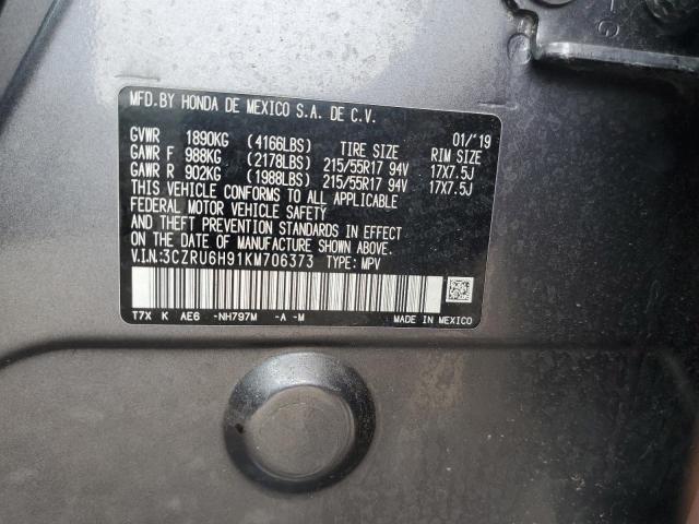 2019 HONDA HR-V TOURI 3CZRU6H91KM706373