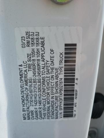 2023 HONDA RIDGELINE 5FPYK3F7XPB027874