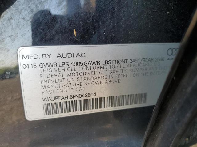 2015 AUDI A4 PREMIUM WAUBFAFL6FN042504