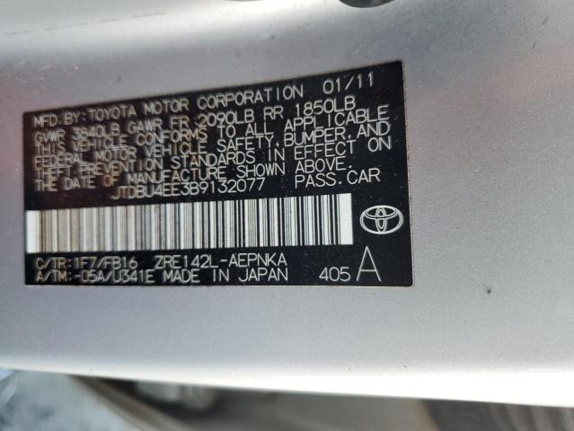 2011 TOYOTA COROLLA BA - JTDBU4EE3B9132077