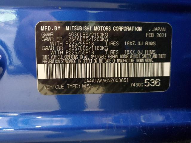 2022 MITSUBISHI ECLIPSE CR JA4ATWAA6NZ003651