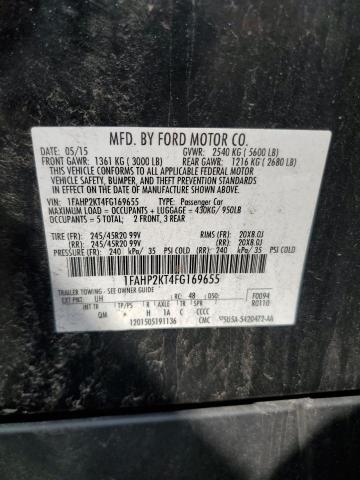 2015 FORD TAURUS SHO 1FAHP2KT4FG169655