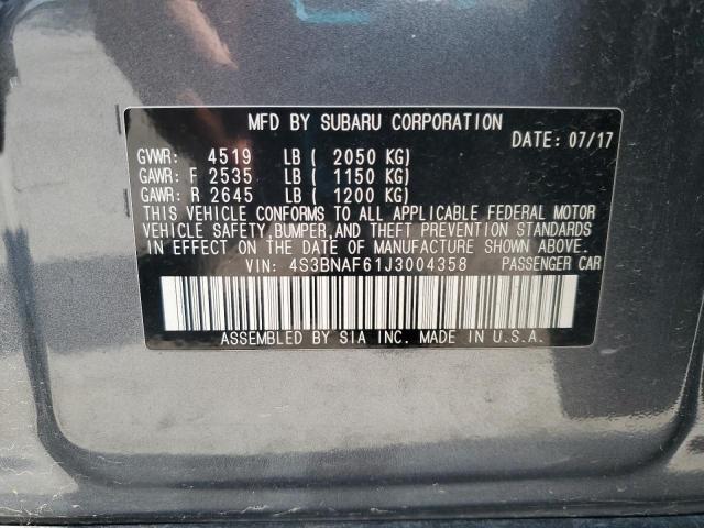 2018 SUBARU LEGACY 2.5 - 4S3BNAF61J3004358