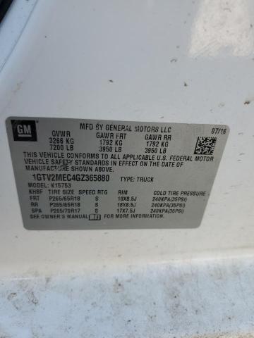 2016 GMC SIERRA K15 1GTV2MEC4GZ365880