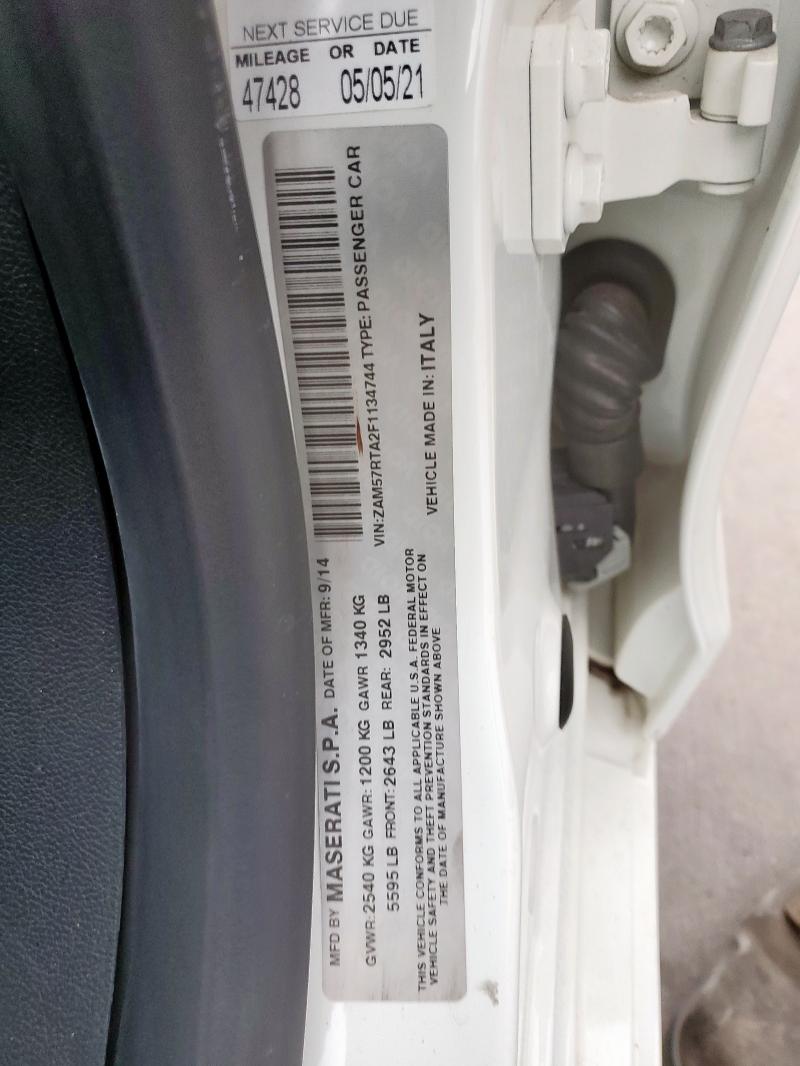2015 MASERATI GHIBLI S ZAM57RTA2F1134744