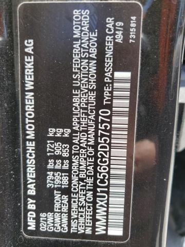 2016 MINI COOPER WMWXU1C56G2D57570