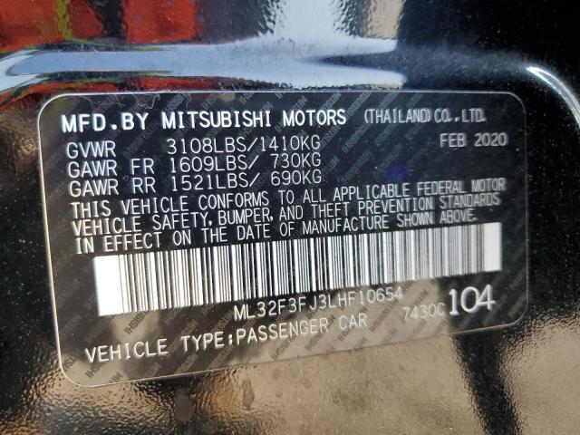 2020 MITSUBISHI MIRAGE G4 ML32F3FJ3LHF10654
