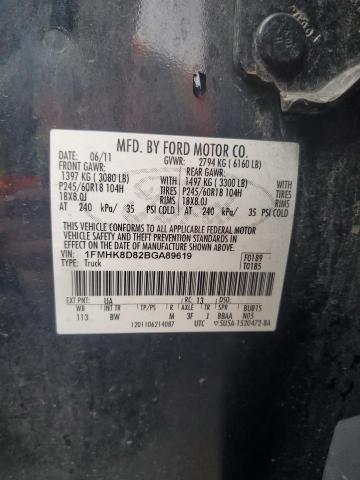 2011 FORD EXPLORER X - 1FMHK8D82BGA89619