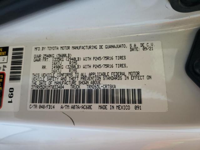 2021 TOYOTA TACOMA ACC - 3TYRX5GN1MT033484