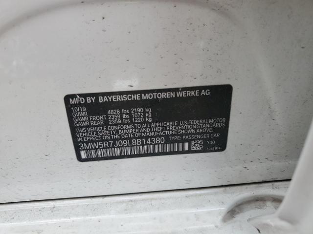 2020 BMW 330XI - 3MW5R7J09L8B14380