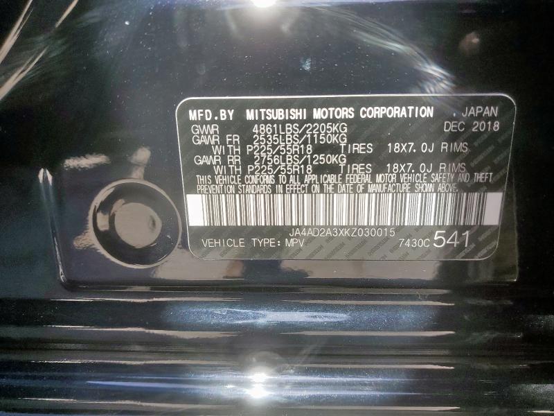 2019 MITSUBISHI OUTLANDER ES - JA4AD2A3XKZ030015