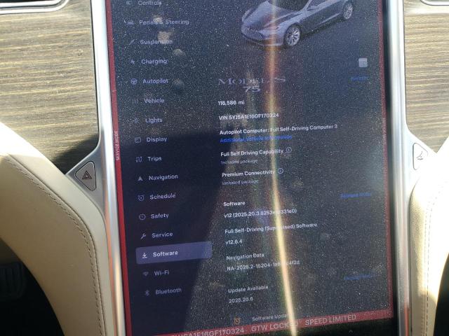 2016 TESLA MODEL S - 5YJSA1E16GF170324