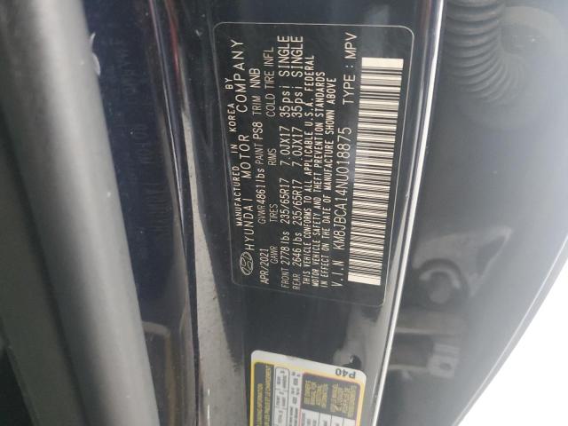 2022 HYUNDAI TUCSON BLU KM8JBCA14NU018875