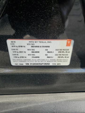 2018 TESLA MODEL X 5YJXCAE20JF128263