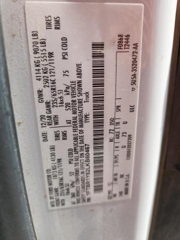 2020 FORD TRANSIT T- 1FTBR1Y82LKB60467