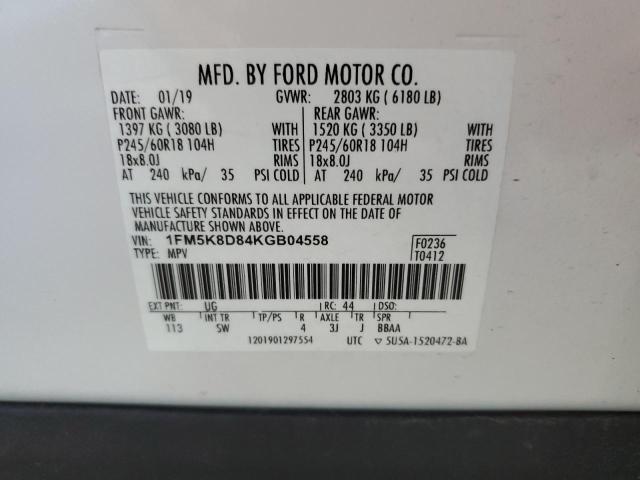 2019 FORD EXPLORER X - 1FM5K8D84KGB04558