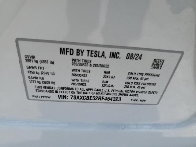 2024 TESLA MODEL X 7SAXCBE52RF454323