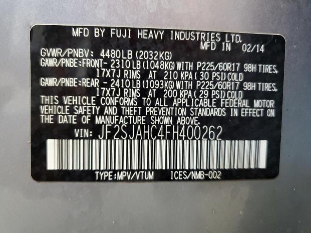 2015 SUBARU FORESTER 2.5I LIMITED JF2SJAHC4FH400262