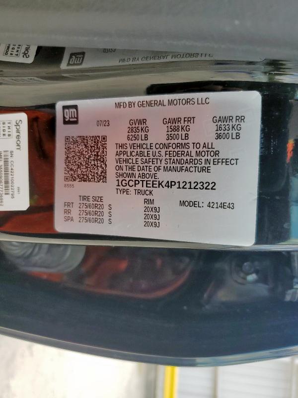 2023 CHEVROLET COLORADO T 1GCPTEEK4P1212322