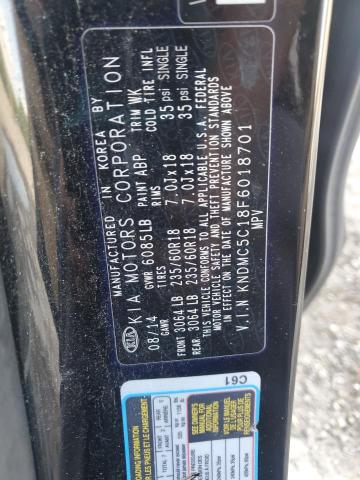 2015 KIA SEDONA EX KNDMC5C18F6018701
