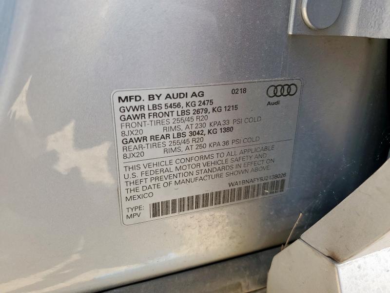 2018 AUDI Q5 PREMIUM WA1BNAFY8J2138026