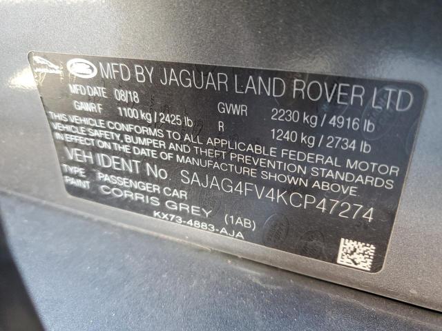 2019 JAGUAR XE S SAJAG4FV4KCP47274