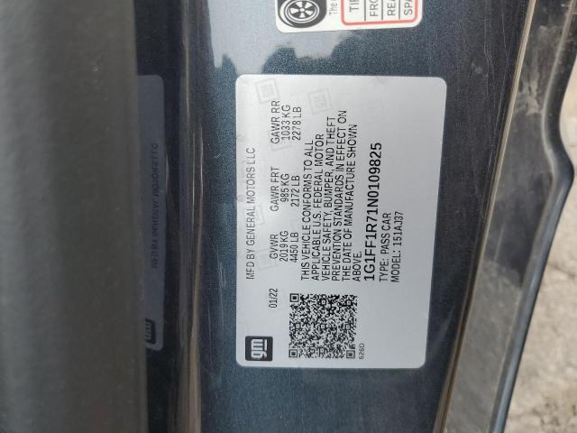 2022 CHEVROLET CAMARO LT1 1G1FF1R71N0109825