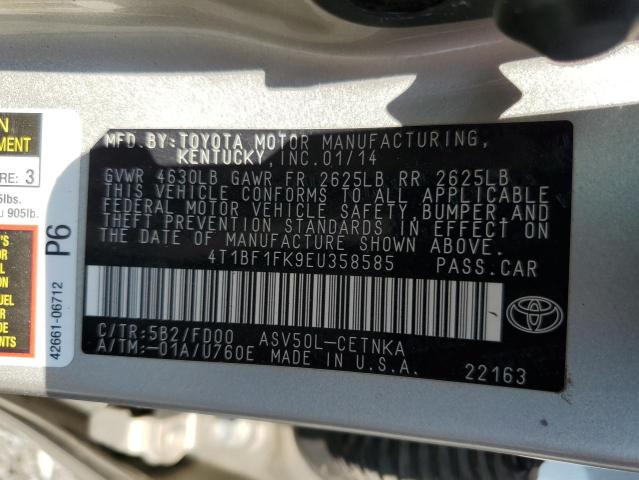 2014 TOYOTA CAMRY L - 4T1BF1FK9EU358585