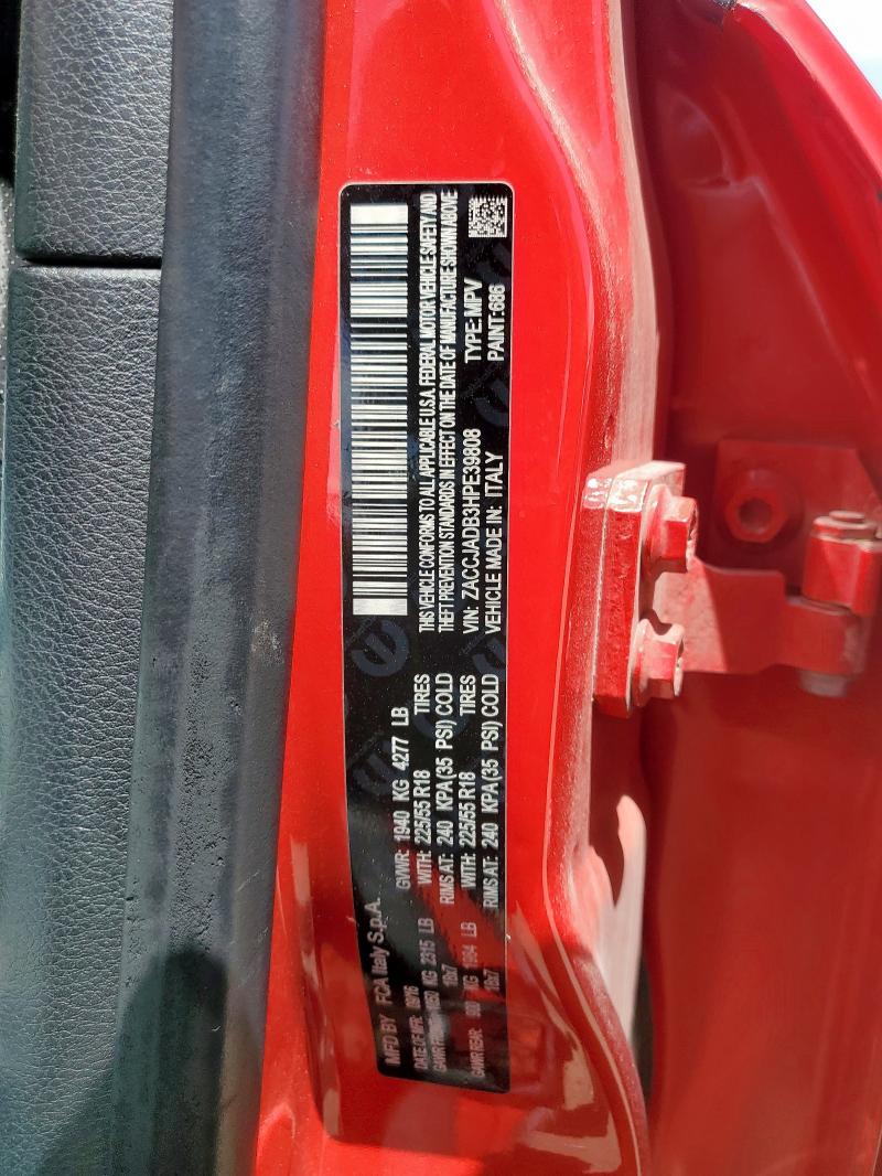 2017 JEEP RENEGADE L ZACCJADB3HPE39808
