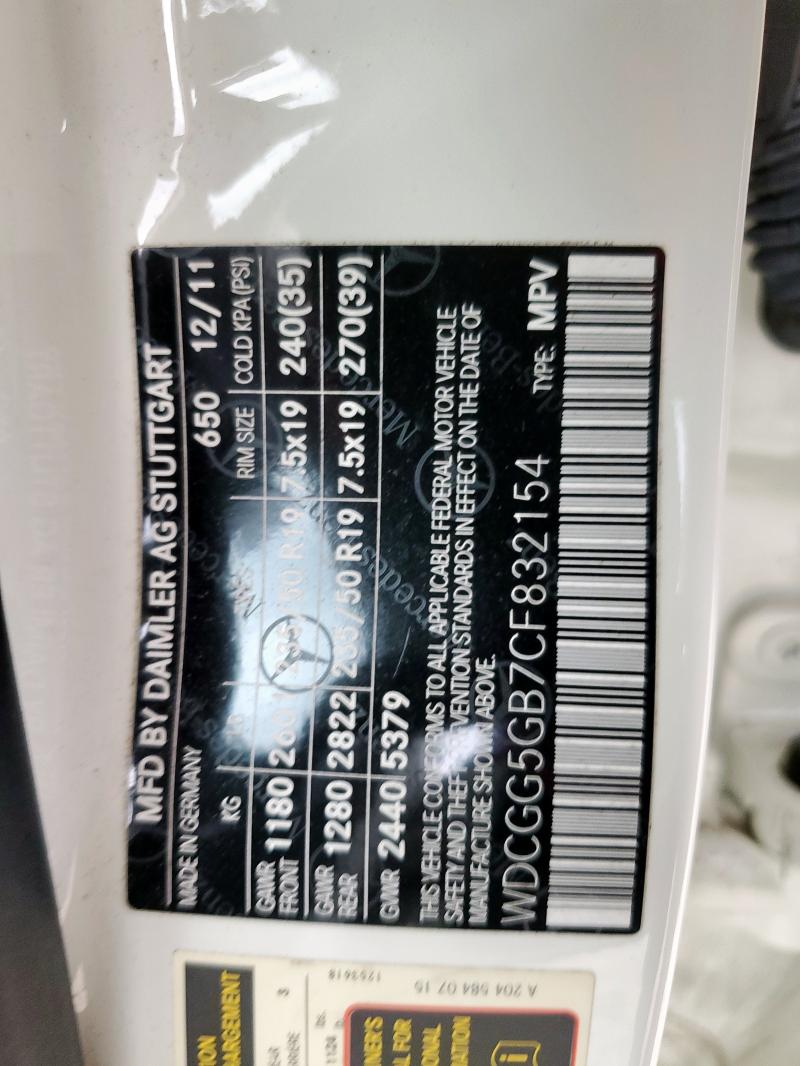 2012 MERCEDES-BENZ GLK 350 - WDCGG5GB7CF832154