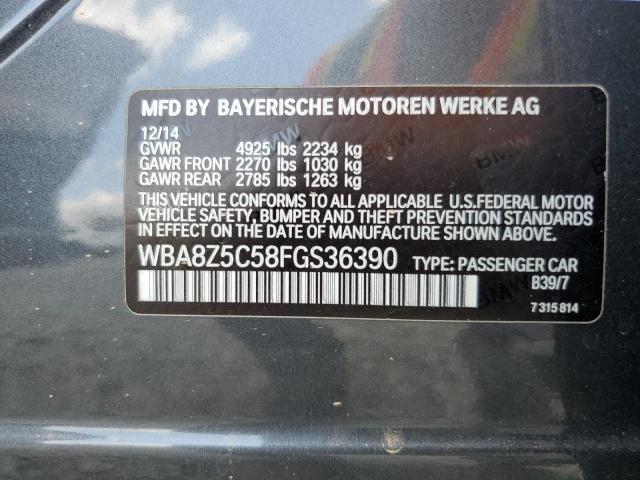 2015 BMW 328 XIGT S WBA8Z5C58FGS36390