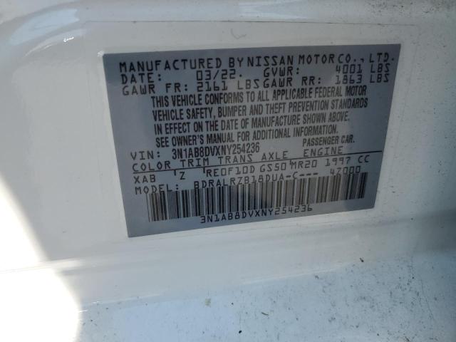 2022 NISSAN SENTRA SR - 3N1AB8DVXNY254236