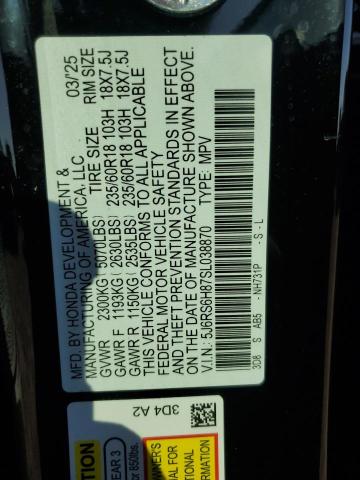 2025 HONDA CR-V SPORT 5J6RS6H87SL038870