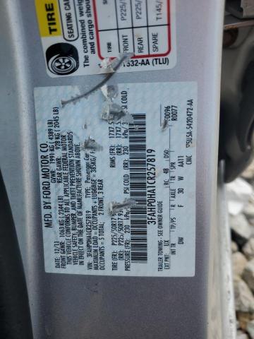 2012 FORD FUSION SE - 3FAHP0HA1CR257819