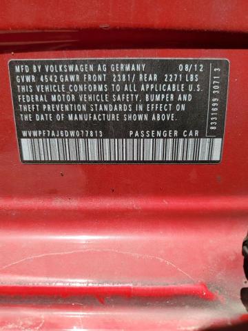2013 VOLKSWAGEN GOLF R - WVWPF7AJ6DW077813