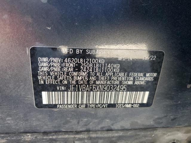 2022 SUBARU WRX PREMIU JF1VBAF6XN9032495