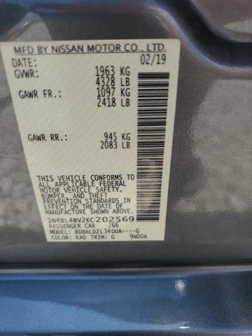 2019 NISSAN ALTIMA S - 1N4BL4BV2KC202569